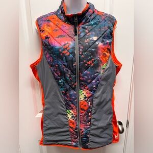 Mission Vapor Active Shift Reversible Vest Multi Colored/Orange Mens Full zip L